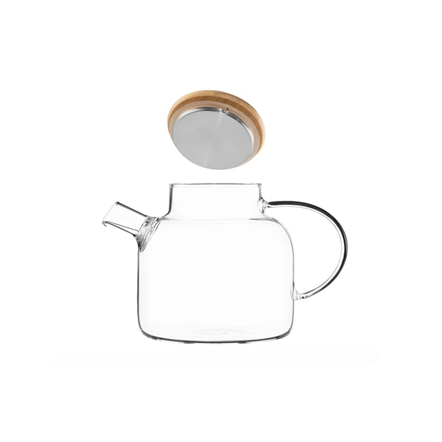 Заварник Ardesto Gemini боросилікатне скло бамбук прозорий 1200мл (AR3012GBM) - picture 2