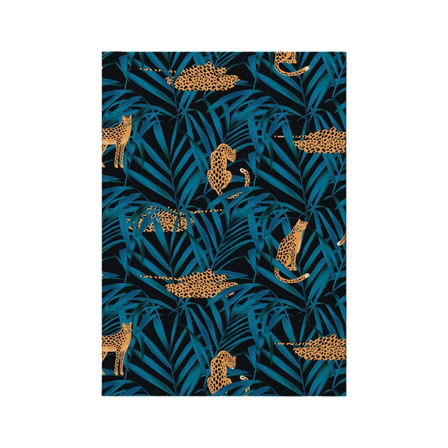 Канцелярська книга Axent Leopard А4 у твердій обкладинці 96 аркуші клітинка, темно синя (8422-556-A) - зображення 1