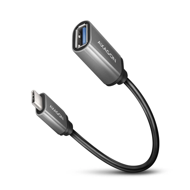 Переходник OTG USB 3.0 AF to USB-C 0.2m gray AXAGON (RUCM-AFAC) - изображение 1
