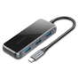 Концентратор Vention 5 в 1 Type-C-HDMI-USB-PD 3USB 3.0 4K 60Hz 87W 0.15m Black (TFBHB) - уменьшенное изображение 1