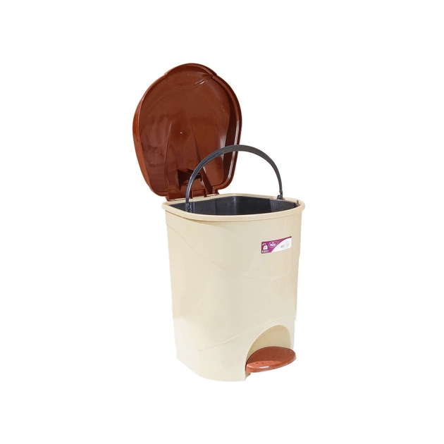 Контейнер для сміття Irak Plastik Bella №2 з педаллю бежевий 19 л (4564) - picture 2