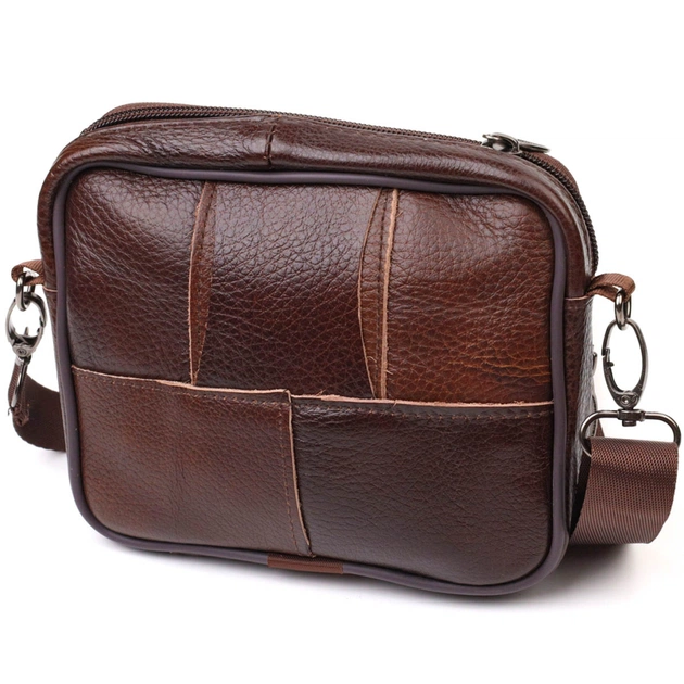 Сумка Vintage Поясна з натуральної шкіри Коричнева (21486) - зображення 2