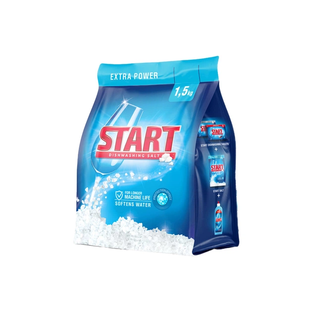 Соль для посудомоечных машин Start 1.5 кг (4820207100015) - изображение 1