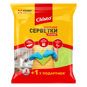 Серветки для прибирання Chisto Практик універсальні 3+1 шт. (4823098407928) зображення 1