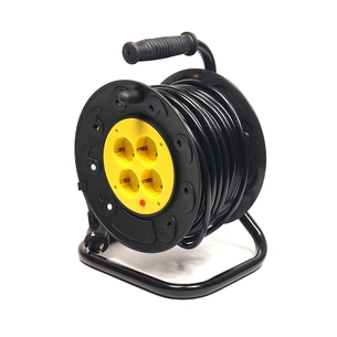 Мережевий подовжувач PowerPlant на катушке 25 м, 4 розетки (JY-2002/25) (PPRA10M250S4) зображення 1