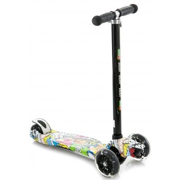 Самокат BabyHit Enjoy - Graffiti Yellow Blue (30157) - изображение 1