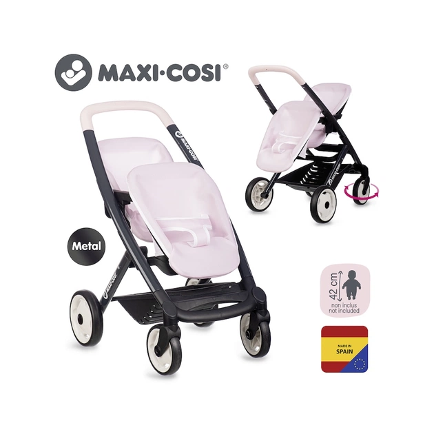 Коляска для ляльок Smoby для двійнят Maxi-Cosi Рожева перлина, 54 х 38, 5 х 64 см, 3+ (7600253221) - picture 7