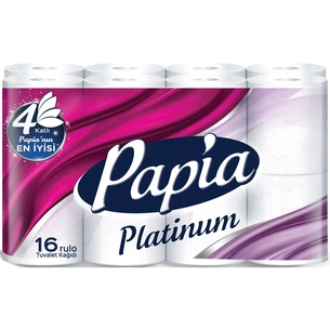 Туалетная бумага Papia Platinum 4 слоя 16 рулонов (8690536026388) изображение 1