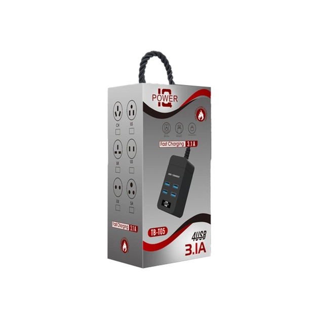 Зарядное устройство Voltronic TВ-Т05, 4*USB Black (ТВ-Т05-Black) - изображение 1