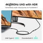 Дата кабель Ugreen USB-C M/F 1.0m 5A 10Gbps USB 3.1 black (30205) - зменшене зображення 6