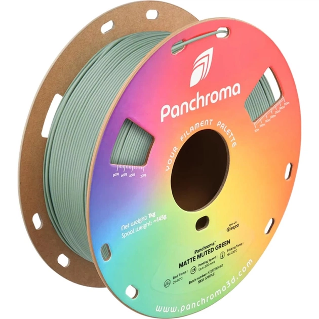 Пластик для 3D-принтера Polymaker PLA PANCHROMA MATTE 1,75mm 1kg MUTED GREEN (CA04025) - изображение 1
