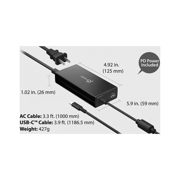 Порт-реплікатор J5create Dock-Station USB-C 10-in-1 (HDMI/PD/USB-A/USB-C/LAN/картридер/audio) (JCD543P-EN) - picture 9