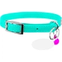 Нашийник для тварин WAUDOG GLAMOUR "Квіточка" з резинкою і стразами для кішок (ментоловий) (325513) - зменшене зображення 1