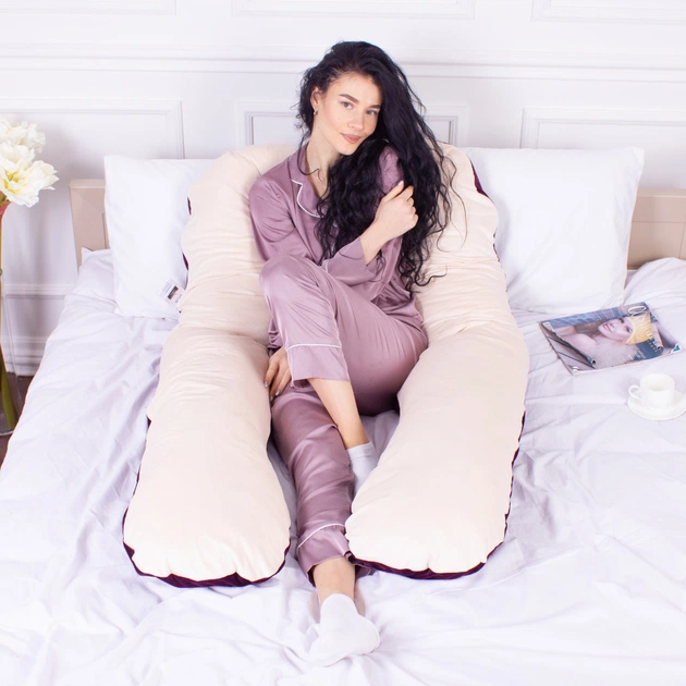 Подушка MirSon для вагітних та відпочинку Velvet Line №8024 U-подібна Adenium (2200006178569) - picture 5