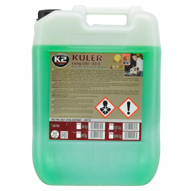 Антифриз K2 Kuler Long Life -35 °C G11 зелена 20 кг (W406Z) - изображение 1
