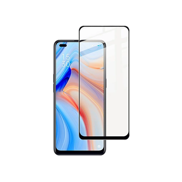 Стекло защитное PowerPlant Full screen OPPO Reno4 Lite, Black (GL609222) - изображение 1