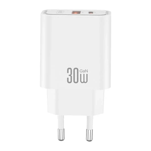 Зарядний пристрій XO 1xUSB 22.5W + 1xUSB-C PD30W white (CE42.white) зображення 1