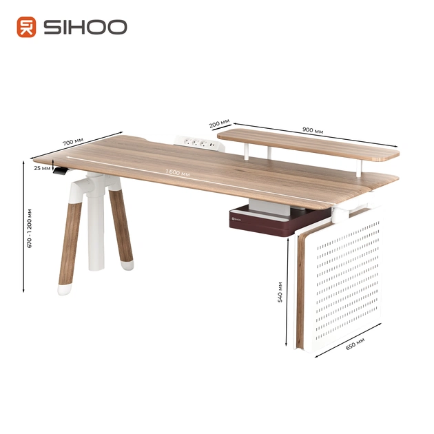 Комп`ютерний стіл Sihoo D07 Maple/White (D07B-102/D07J-102-AB) - зображення 15