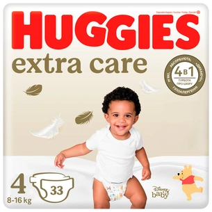 Підгузки Huggies Extra Care Size 4 (8-16 кг) 33 шт (5029053583143) зображення 1