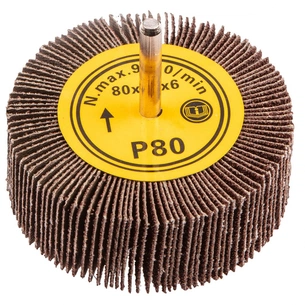 Круг зачистний Graphite пелюсткові з хвостовиком, 80 x 30 мм, K80 (55H762) зображення 1