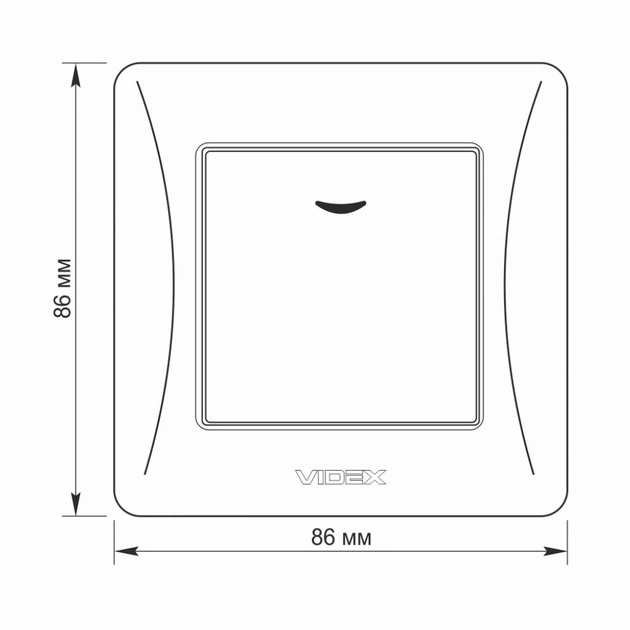 Вимикач Videx BINERA 1кл з підсвічуванням срібний (VF-BNSW1L-SS) - зображення 5
