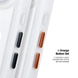 Чохол до мобільного телефона Armorstandart Unit MagCase Apple iPhone 17 Air Clear Silver + Orange Button Set (ARM90583) - зменшене зображення 5