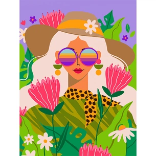 Картина по номерам Santi Пані у квітах 30*40 см (954476) зображення 1