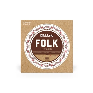 Струни для гітари D'Addario Folk Nylon Ball End Silver Wound / Clear Treble (EJ32C) зображення 1