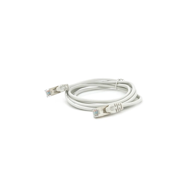Патч-корд 2м FTP cat.5e, CU, RJ45, grey Merlion (PCM-CU-5E/2G) - изображение 1