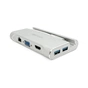 Концентратор VEGGIEG USB-C 5-in-1 USB-C + 3xUSB 3.0 + HDMI + RJ45 0.1m silver (TC07-S) - зменшене зображення 2