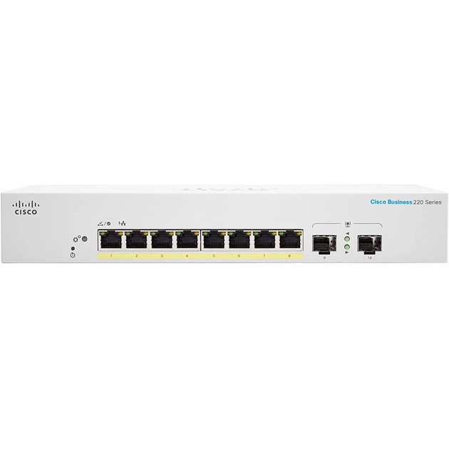 Комутатор мережевий Cisco CBS220-8FP-E-2G-EU - зображення 1