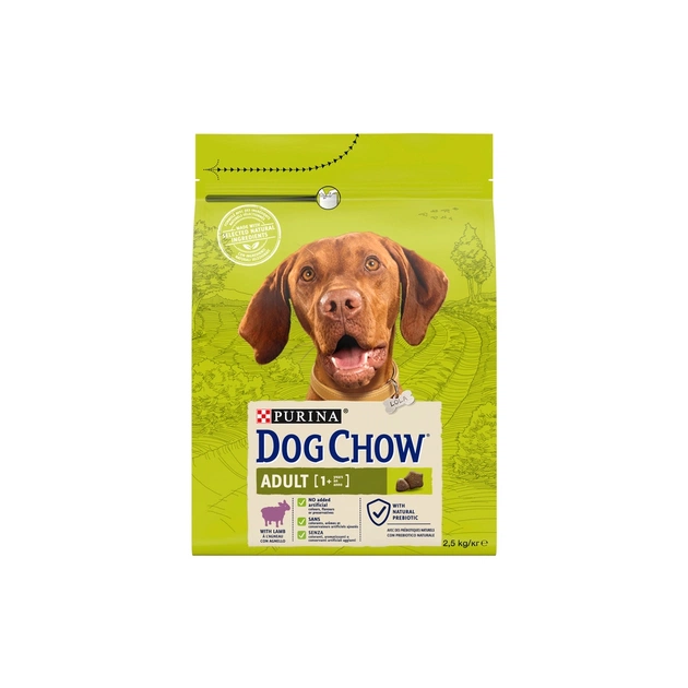 Сухий корм для собак Purina Dog Chow Adult Lamb зі смаком ягняти 2.5 кг (7613034485946) - picture 1