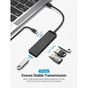Концентратор Vention USB 3.1 Type-C to 4xUSB 3.0 active black (TGKBB) - зменшене зображення 5
