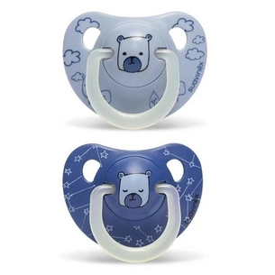 Пустушка Suavinex Ведмедик нічна 6-18 міс 2 шт (304523) зображення 1