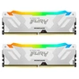 Модуль пам'яті для комп'ютера DDR5 48GB (2x24GB) 8400 MHz Renegade RGB White/Silver Kingston Fury (ex.HyperX) (KF584CU40RWAK2-48) - зменшене зображення 1