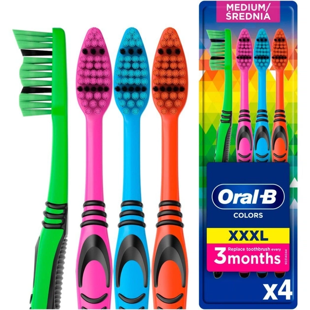 Зубна щітка Oral-B Colors Середньої жорсткості 4 шт. (8001090675521) - зображення 1