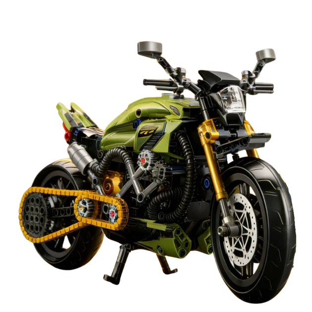 Конструктор мотоцикл Track Dominator Sport V Green 1:8 - зображення 1