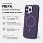 Чохол до мобільного телефона BeCover FIBRA Silicone OmniMag Apple iPhone 16 Pro Max Dark Purple (716234) - зменшене зображення 3