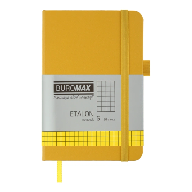 Книга записна Buromax ETALON 95х140, 96 аркушів клітинка жовтий (BM.296160-08) - зображення 1
