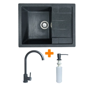 Мийка кухонна Adamant Anila графіт + змішувач та дозатор (182496900313) зображення 1