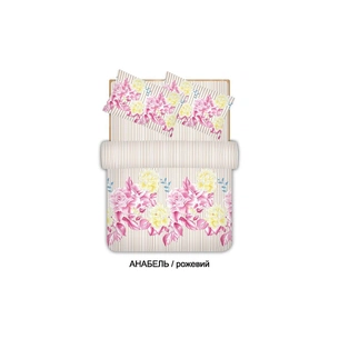 Постільна білизна Home Line Анабель рожевий бязь євро (96599) зображення 1