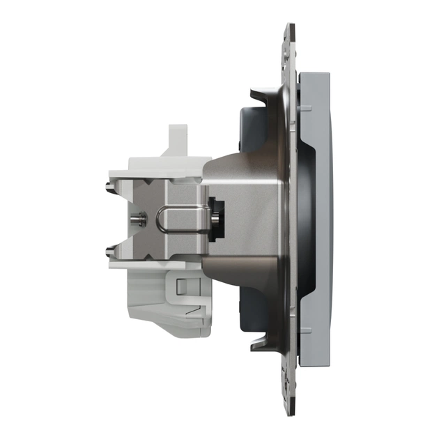 Розетка Schneider Electric ASFORA без заземлення сталь (EPH3000162) - зображення 3