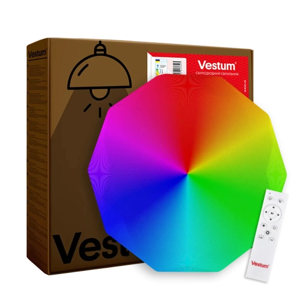 Світильник Vestum DIAMANT зоряне небо 76W 3000К-6500К RGB з ДК (VS-91074) - зображення 1