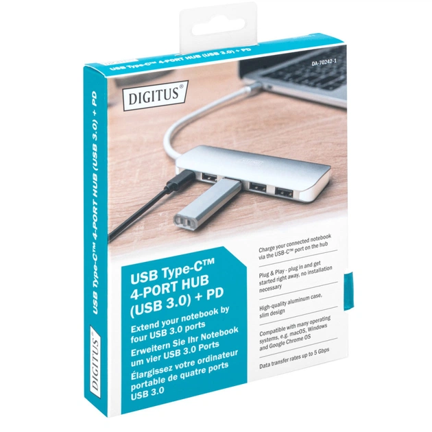 Концентратор Digitus USB Type-C, 4xUSB 3.0 (DA-70242-1) - picture 7