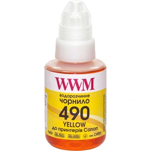Чорнило WWM Canon GI-490, 140г Yellow (C490Y) зображення 1