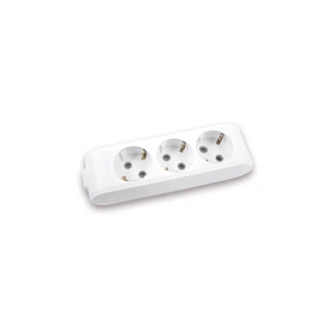 Колодка для подовжувача Panasonic X-tendia із заземленням 3 гнізда grey (WLTB04302GR-UA) зображення 1