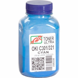 Тонер OKI C301/321, 50г Cyan AHK (1505330) зображення 1