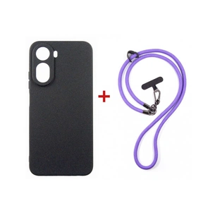 Чохол до мобільного телефона Dengos Case + Cross-body Strap Xiaomi Redmi A7 Pro Black+Purple (DG-KM-CCRB-52) зображення 1
