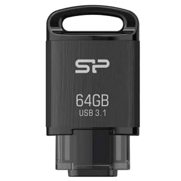 USB флеш накопичувач Silicon Power 64GB C10 Black USB 3.1 / Type-C (SP064GBUC3C10V1K) - изображение 1