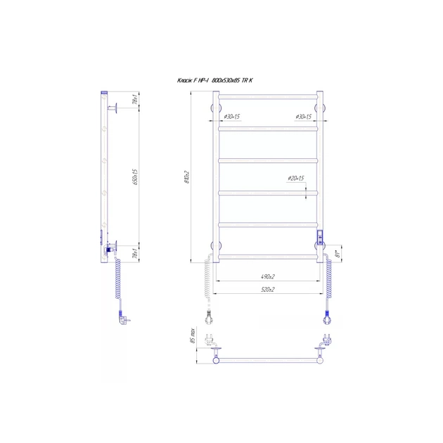 Сушарка для рушників MARIO Класік F НР-I (2.3.0703.10.P) - изображение 5